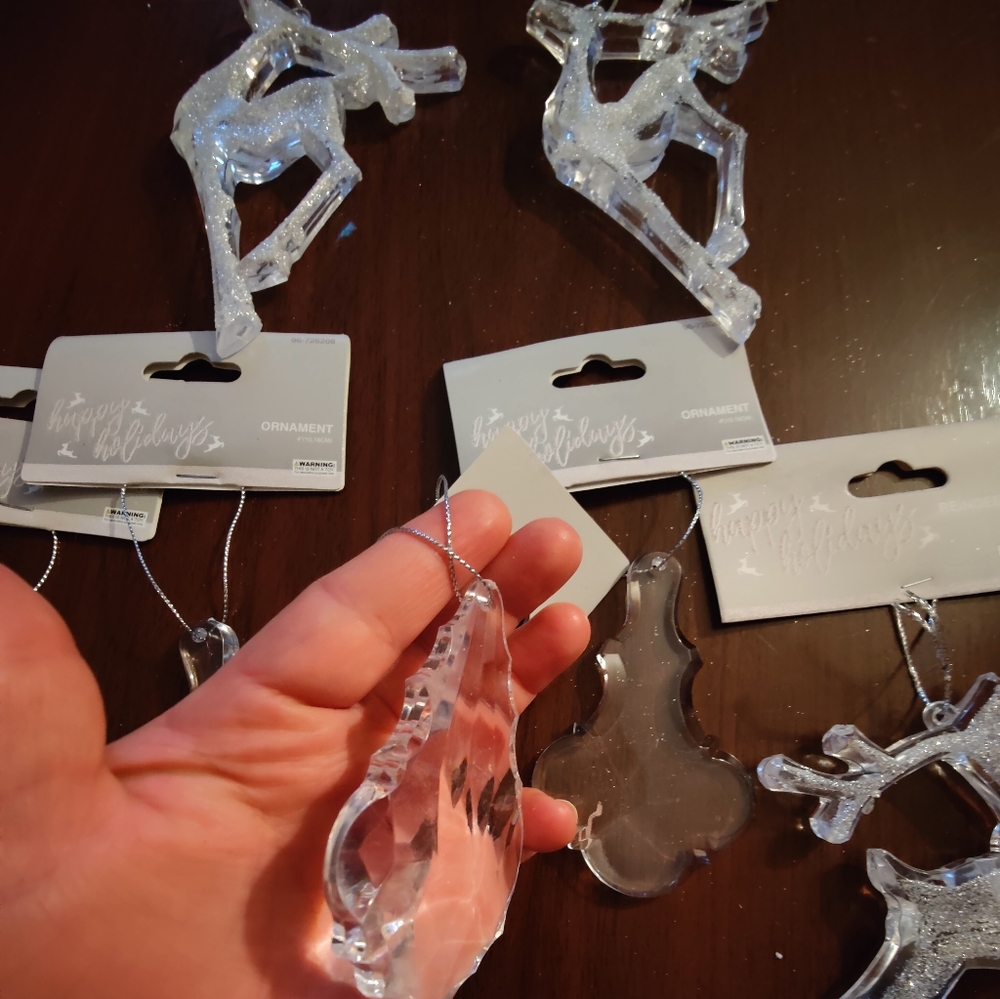 "crystal" ornaments